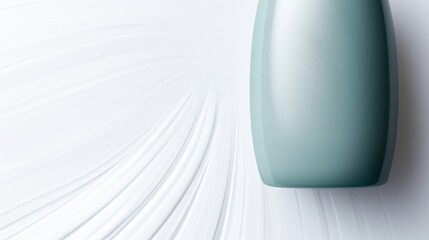 A bottle of cyan lotion on a white background.