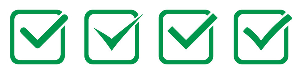 Check mark icons collection vector.Set of check or tick icon on transparent background.Vector illustration
