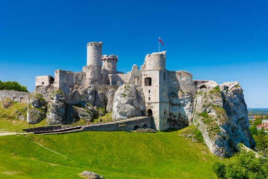 Ogrodzieniec ruins of a medieval castle. Czestochowa region, Poland