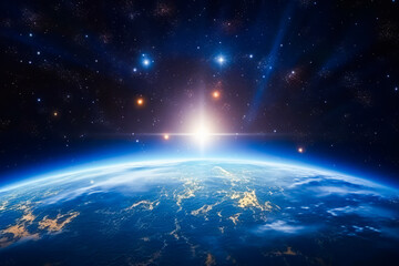 Obraz premium A view of the earth from space