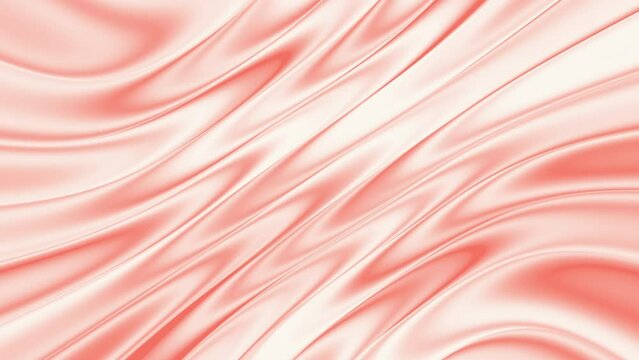 Iridescent pink colors curvy fabric moving graphic. Seamless chromatic motion loop 4K video background. ProRes 422 HQ.
