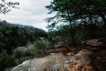 Hocking Hills Ohio nature walk. Colorful world. 
