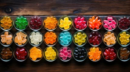 Foto op Canvas fruity jelly candy food illustration chewy gummy, snack sugary, gelatin dessert fruity jelly candy food © vectorwin