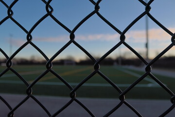 Fototapeta premium Chain ink Fence Looking Through