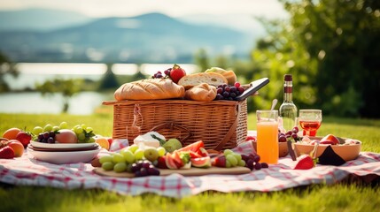cheese dinner picnic food illustration fruit bread, wine chicken, potato sausage cheese dinner picnic food