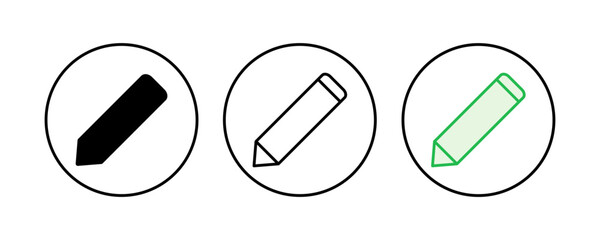 Pencil icon set. pen symbol. edit icon vector