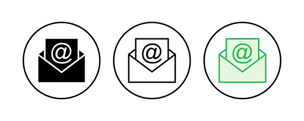 Mail icon set. email icon vector. E-mail icon. Envelope illustration