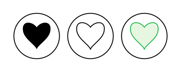 Love icon set. Heart icon vector. Like icon vector.