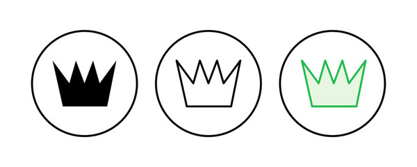 Crown icon set. crown vector icon