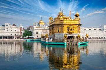 Sikh gurdwara Golden Temple (Harmandir Sahib). Holy place of Sikihism. Amritsar, Punjab, India - 692773043