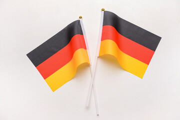 Flags of Germany on white background