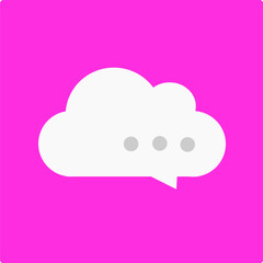 chat icon or message icon for application with bubble and cloud concept