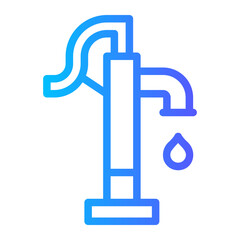 water pump gradient icon