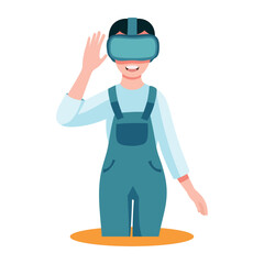 vr technology person