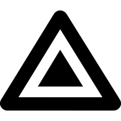 warning sign triangle icon geometric symbol