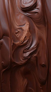 Tourbillon de chocolat au lait crémeux, texture et motif pour pâtisserie et chocolaterie