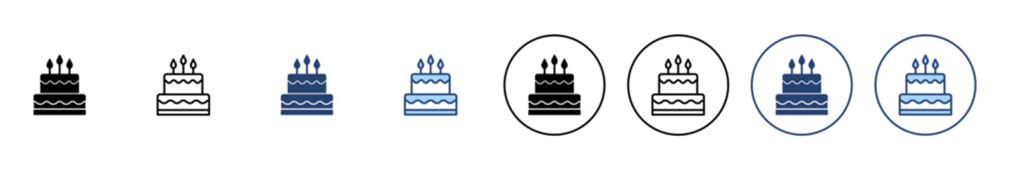 Cake icon vector. Cake sign and symbol. Birthday cake icon