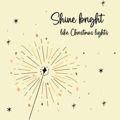 Christmas illustration - New Year illustration - Christmas greetings card - 2024 illustration © Lucia Acosta