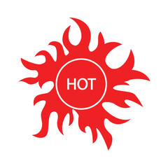 hot icon vector