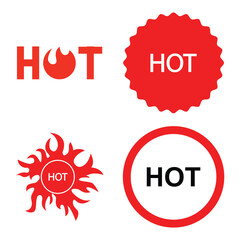 hot icon vector