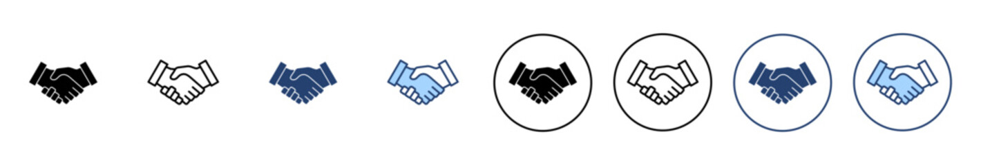 Handshake icon vector. business handshake sign and symbol. contact agreement