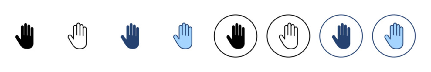 Obraz premium Hand icon vector. hand sign and symbol. palm