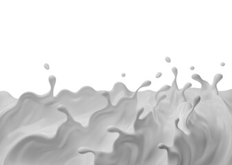 PSD Milk Splash 3D Rendering