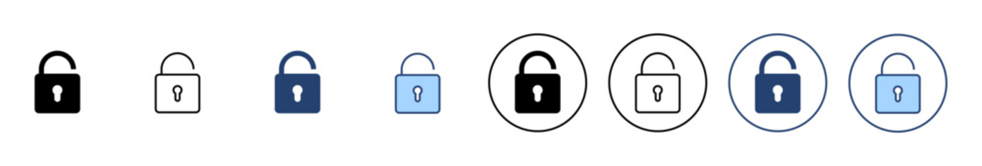 Unlock icon vector. Unlock sign and symbol. unlocked padlock icon