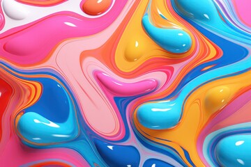 Fototapeta premium Beautiful colorful fluid art for desktop background. Wallpaper Art. Poster design. Colourful Rainbow colors Art design. Generative AI