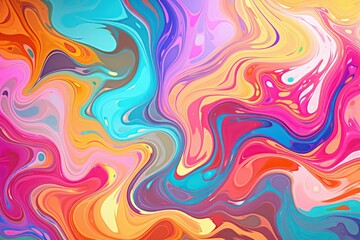 Obraz premium Beautiful colorful fluid art for desktop background. Wallpaper Art. Poster design. Colourful Rainbow colors Art design. Generative AI