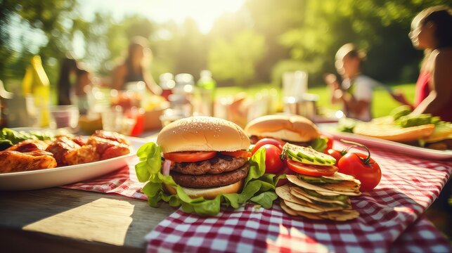 summer eating picnic food illustration lunch snacks, sandwiches vegetables, cheese bread summer eating picnic food