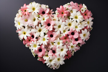 Heart-Shaped Floral Wreath for Valentine's Day