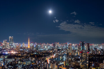 月光に照らされる大都会東京　Nov.2023　