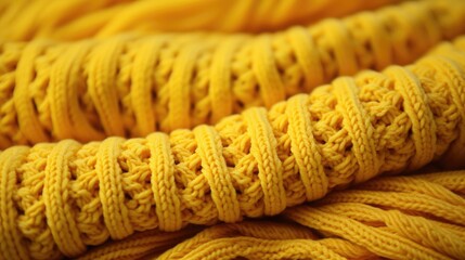 knitted yellow scarf closeup texture