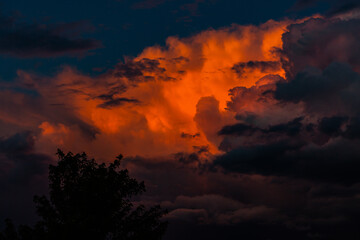 Sunset skies and cotton candy clouds