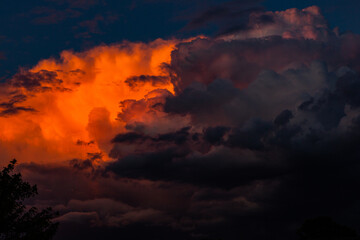 Sunset skies and cotton candy clouds
