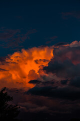 Sunset clouds and rainbow candy skies