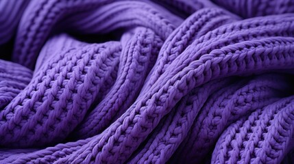 knitted purple scarf closeup texture