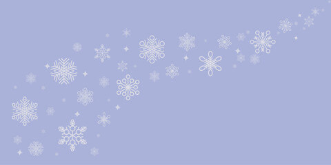 Winter and christmas background vector design with snowflakes with copyspace