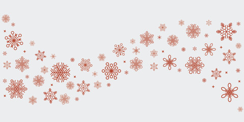 Winter and christmas background vector design with snowflakes with copyspace