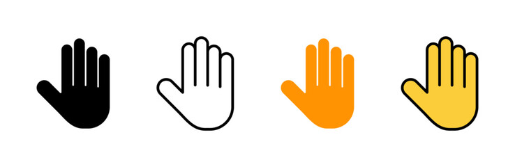 Hand icon set vector. hand sign and symbol. hand gesture