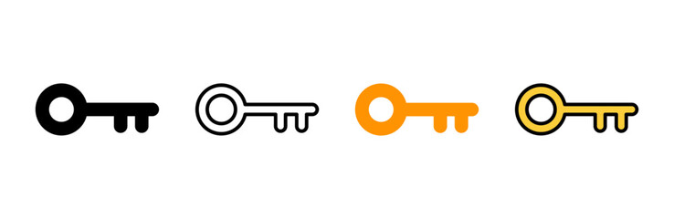 Key icon set vector. Key sign and symbol.