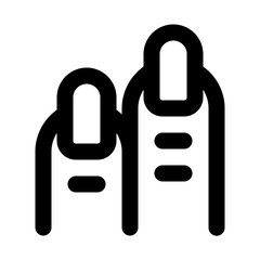 Obraz premium Finger Nail Line UI Icon
