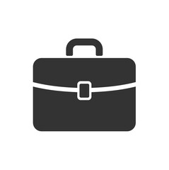 briefcase icon on white background - obrazy, fototapety, plakaty