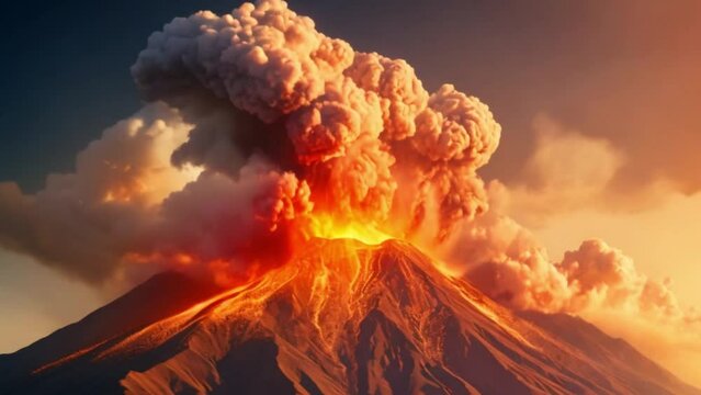 spectacular volcanic eruption, footage, 4k footage, short video