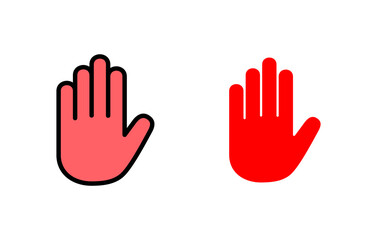 Hand icon set illustration. hand sign and symbol. hand gesture