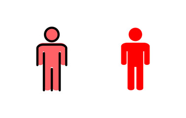 Man icon set illustration. male sign and symbol. human symbol