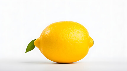 Lemon, citrus fruit, no background, white background.