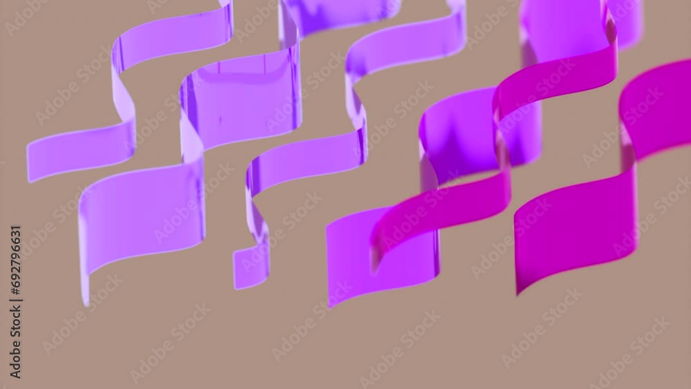 Poster moving metal lines with wavy curves. design. beautiful wavy stripes move in space. wavy lines move w