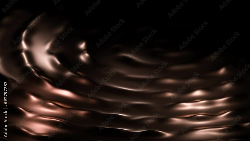 Aufkleber moving 3d ripples on surface of liquid in dark. design. circular waves on surface of liquid in dark 